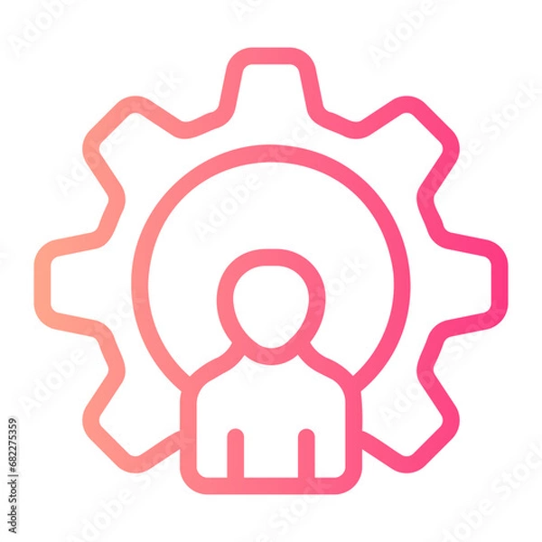 Fototapeta management gradient icon