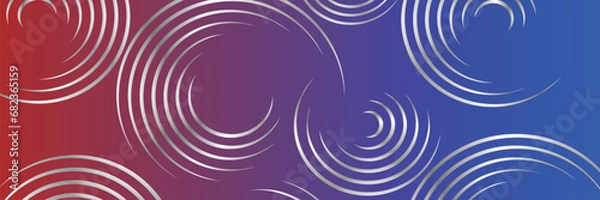 Fototapeta Gradient Color Banner Background with Silver Circle Design 