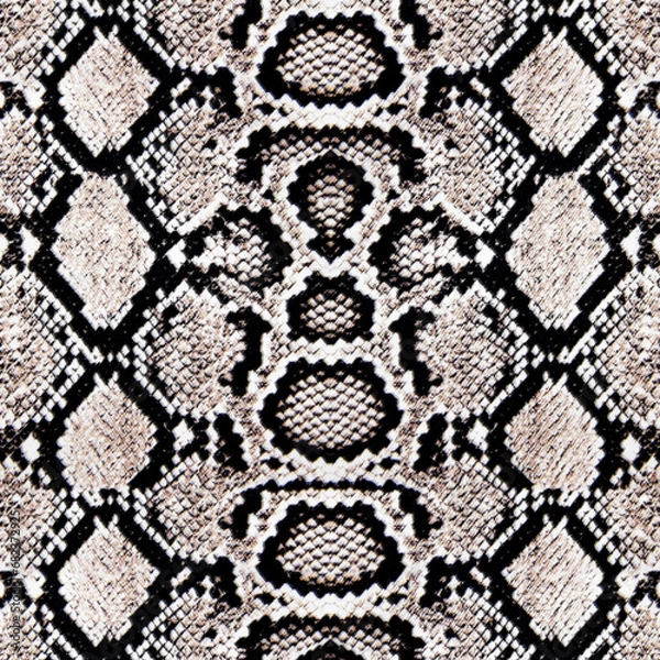 Obraz Seamless snake texture, python skin, animal texture.