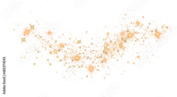 Fototapeta 
Golden dust light. Bokeh light lights effect background. Christmas glowing dust background Christmas glowing light bokeh confetti and sparkle overlay texture for your design. PNG.