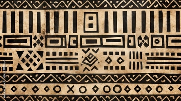 Obraz Abstract African Mud Cloth Seamless Pattern