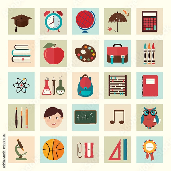 Obraz Back to school icons