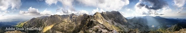 Fototapeta Beautiful panorama of Tatra mountains, Kościelec, Poland