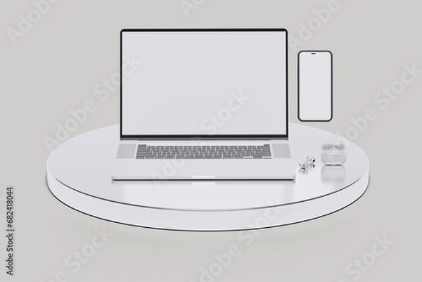 Obraz Laptop And iPhone Mockup