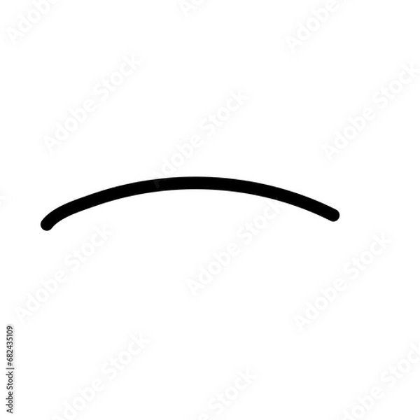 Fototapeta Random Line Curve. Abstract Black Line Curve. Hand Drawn Line. Childern Drawing Style. Line Design Element. Svg File