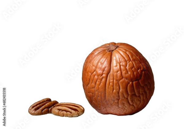 Fototapeta the Nutty Code: Beautiful Nuts on a Clear Canvas