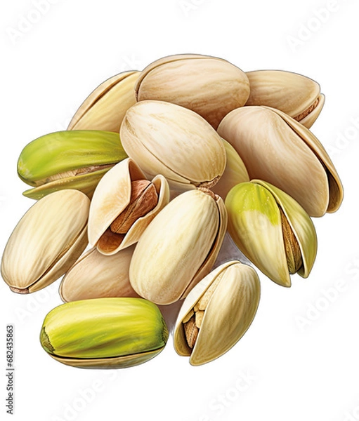 Fototapeta the Nutty Code: Beautiful Nuts on a Clear Canvas