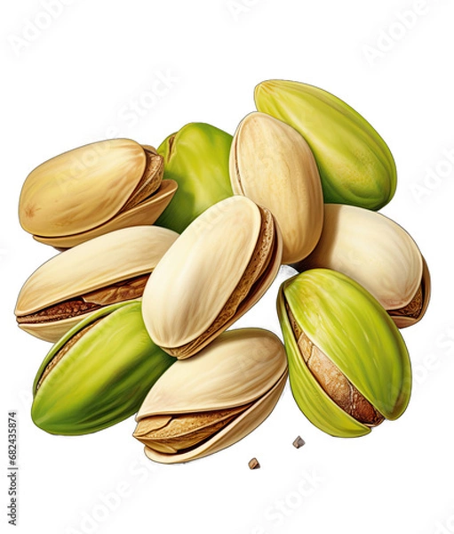 Fototapeta the Nutty Code: Beautiful Nuts on a Clear Canvas