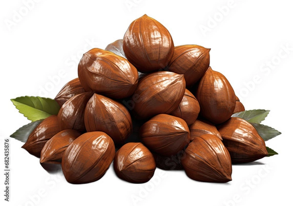 Obraz the Nutty Code: Beautiful Nuts on a Clear Canvas