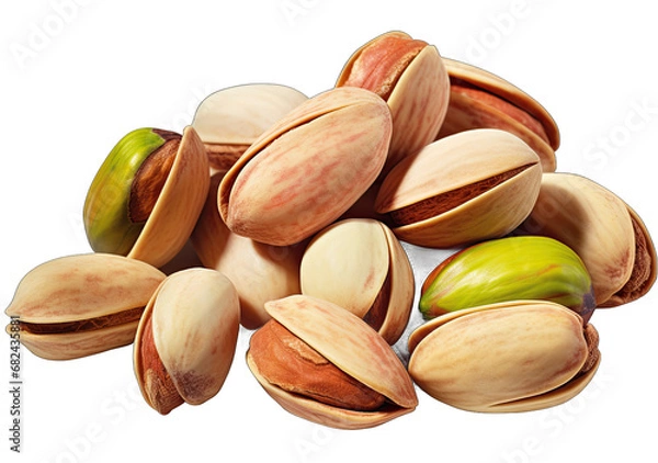 Fototapeta the Nutty Code: Beautiful Nuts on a Clear Canvas