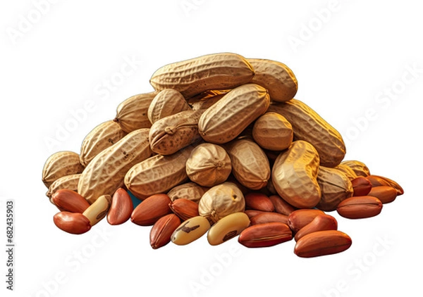 Fototapeta the Nutty Code: Beautiful Nuts on a Clear Canvas