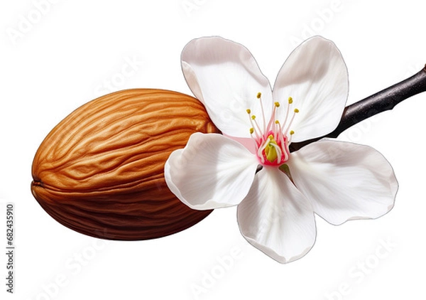 Fototapeta the Nutty Code: Beautiful Nuts on a Clear Canvas