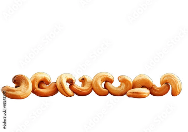 Fototapeta the Nutty Code: Beautiful Nuts on a Clear Canvas