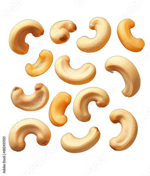 Fototapeta the Nutty Code: Beautiful Nuts on a Clear Canvas