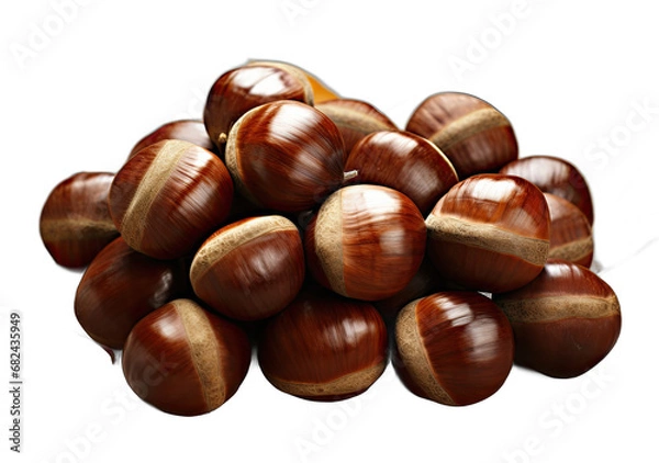 Fototapeta the Nutty Code: Beautiful Nuts on a Clear Canvas