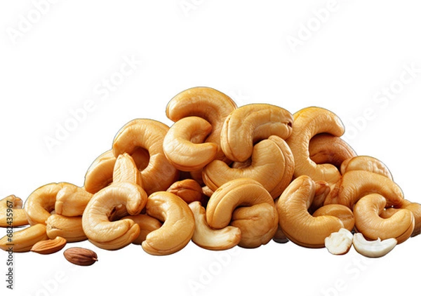 Fototapeta the Nutty Code: Beautiful Nuts on a Clear Canvas
