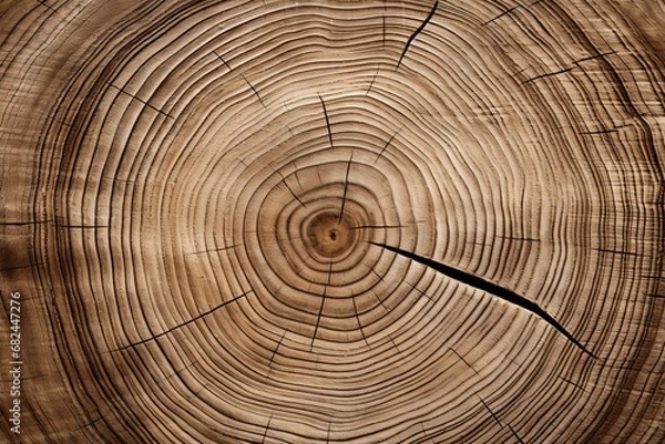 Fototapeta Nature's Symphony: intricate tree pattern with rings texture, Generative AI