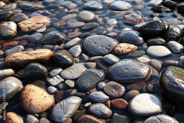 Fototapeta Small stones in clear water