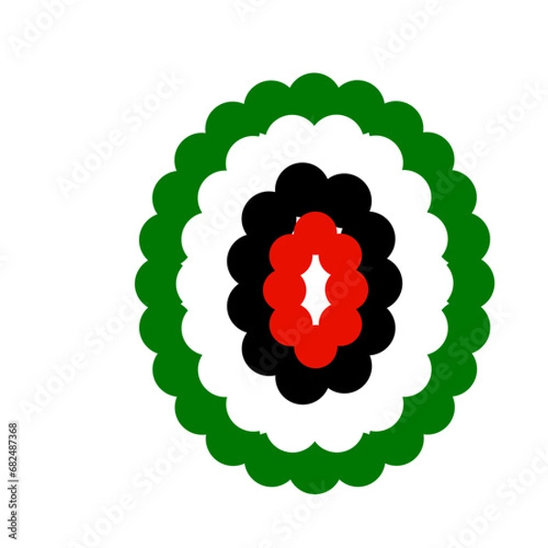 Fototapeta Palestine icon cricle