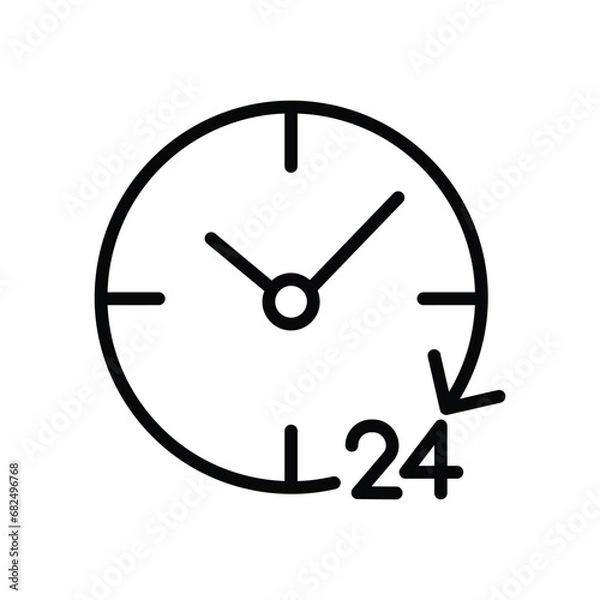 Fototapeta All Day icon isolate white background vector stock illustration.