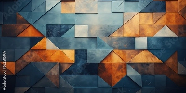 Fototapeta Experience groovy 70s vibes with a clean, minimalist vintage background featuring abstract geometric patterns in a trendy retro aesthetic.