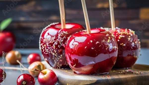 Fototapeta apples on a plate