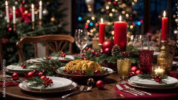 Obraz Elegant Yuletide Gathering