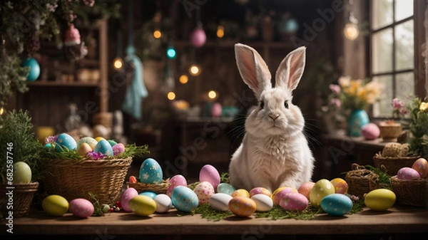 Obraz A Bunny's Easter Egg Collection