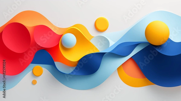 Fototapeta abstract background with circles