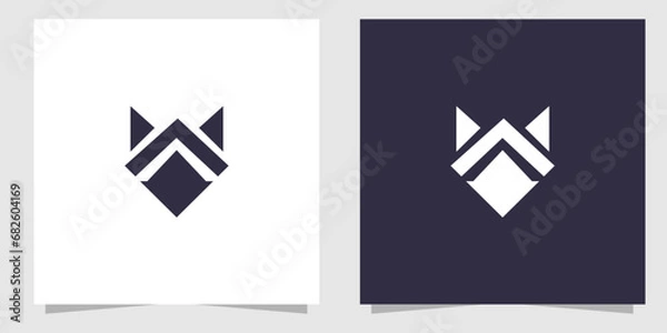 Fototapeta fox logo design vector