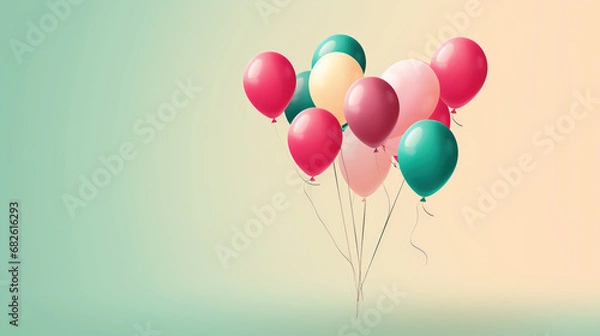 Obraz balloons on a blue background