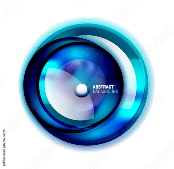 Obraz Abstract Glass Circle Banner Template
