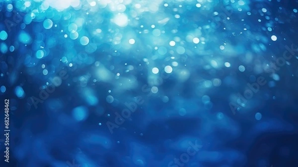 Obraz blue blurry underwater bokeh