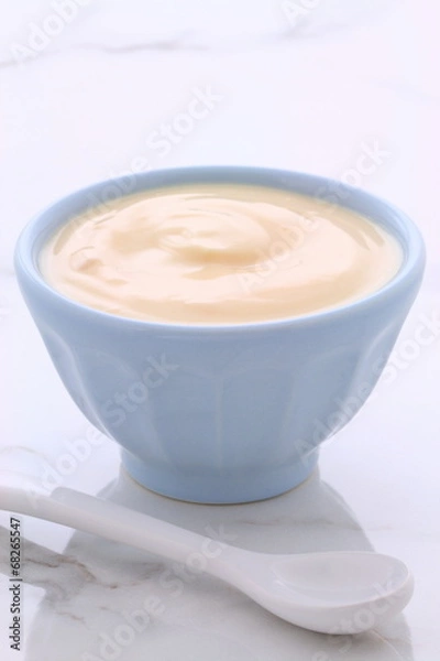 Obraz Fresh peach yogurt