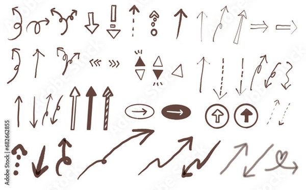 Fototapeta 手書き矢印詰め合わせ