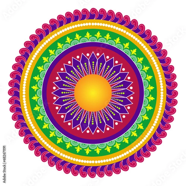 Fototapeta Round Rangoli design