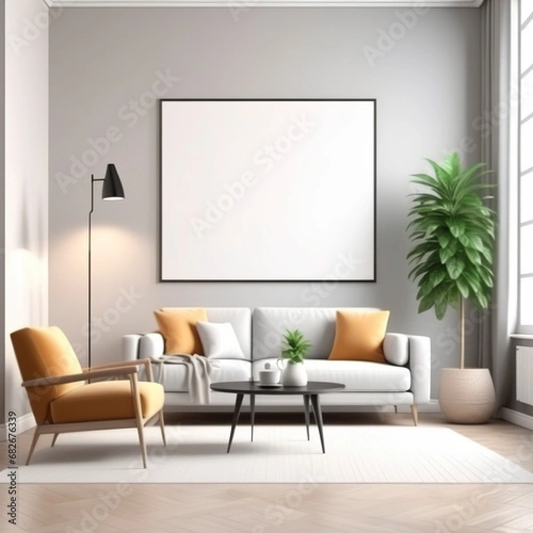 Fototapeta Luxury room interior in Scandinavian style