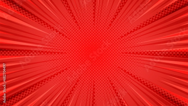 Obraz pop art abstract comic background with red colour