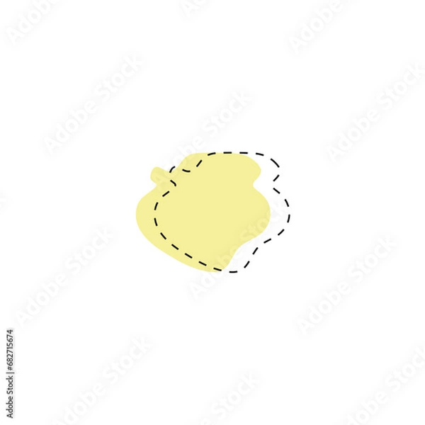 Fototapeta blob set of hand drawn element color illustration