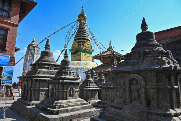 Fototapeta ネパールでポピュラーな仏塔の写真