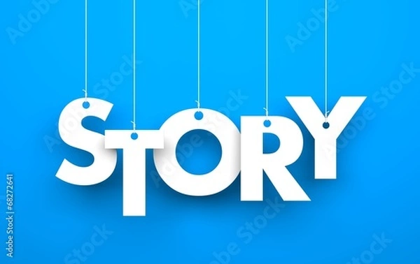 Obraz Story. Text on the strings