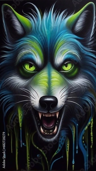 Obraz wolf in the night