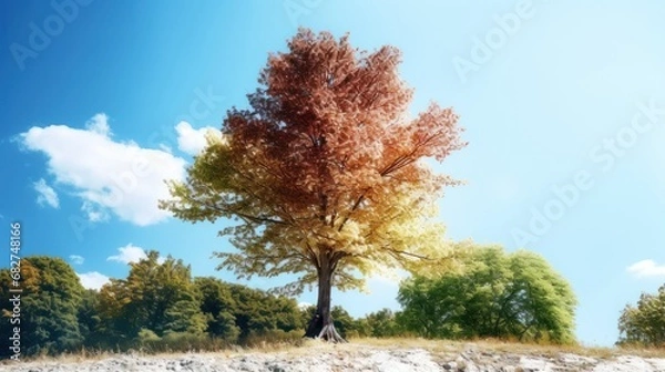 Fototapeta The temperature of the trees on the white mountain