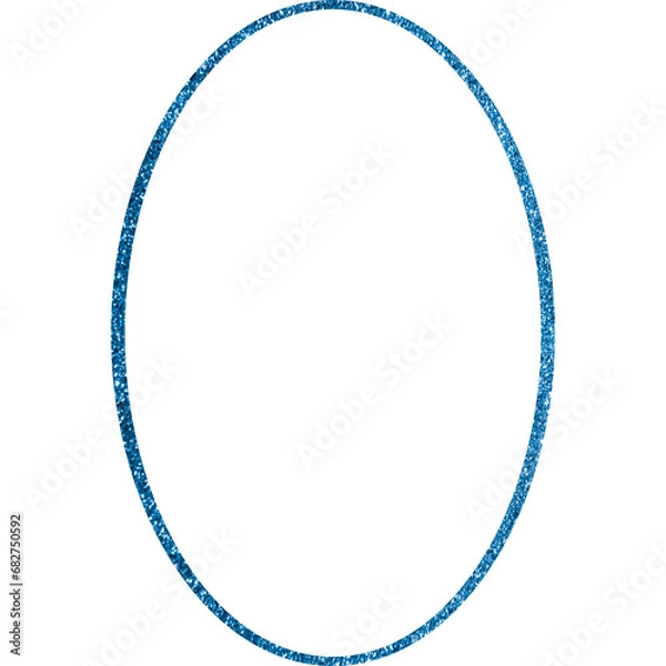Fototapeta Oval Shape With Glitter Frame
