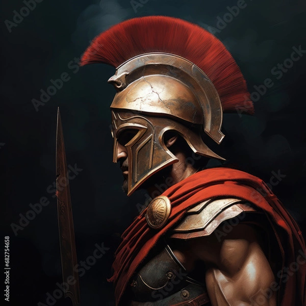 Obraz Spartan warrior. Digital art.