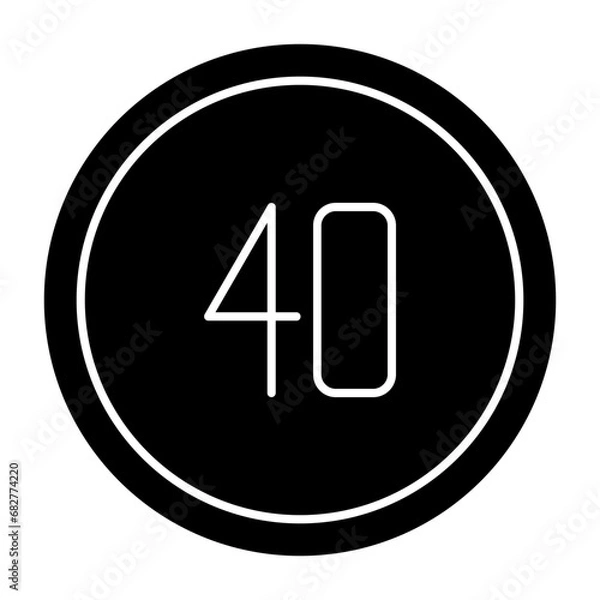 Fototapeta Speed Limit Icon