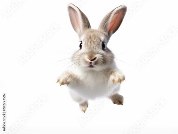 Fototapeta cute rabbit animal while background