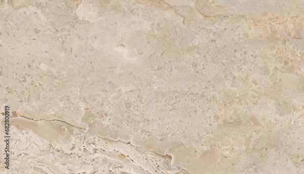 Fototapeta traventino with high resolution, beige travertine, Emperador ivory marbel stone surface, close up glossy limestone, Italian rustic matt quartzite granite slab.