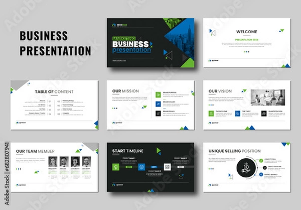 Fototapeta Business Presentation Design Layout