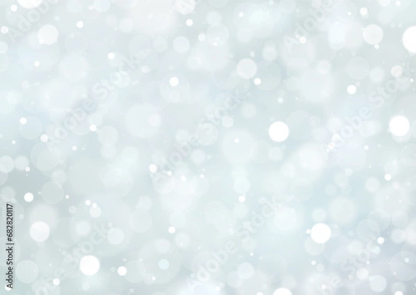 Obraz Winter Christmas Background Light Sparks Bokeh Blur Silver